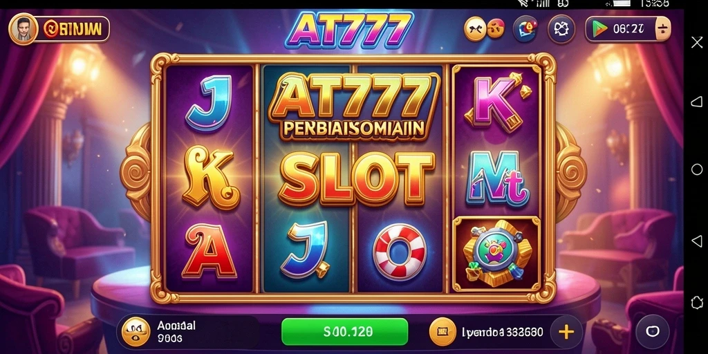 Screenshot AT777 menunjukkan antarmuka permainan slot yang menarik dan interaktif.