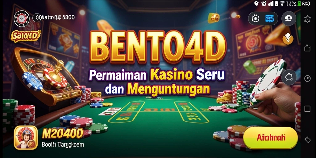Tampilan gameplay seru BENTO4D dengan berbagai permainan Kasino.