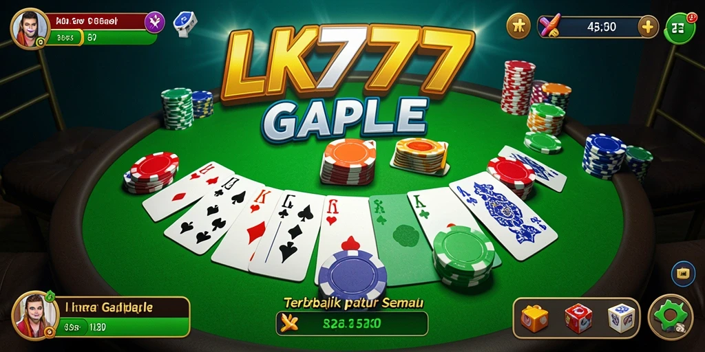 Tangkapan layar gameplay LK777 menampilkan momen seru bermain Gaple.