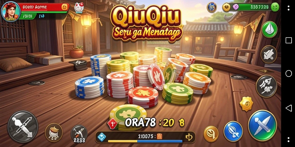 Screenshot gameplay ORA78 yang menunjukkan aksi QiuQiu yang mendebarkan.