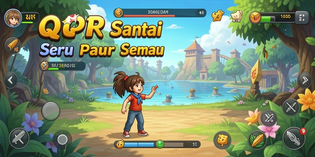 Tampilan gameplay QQRP yang ceria dan menarik.